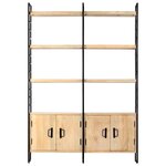 vidaXL Bibliothèque à 4 niveaux 124x30x180 cm Bois de manguier massif