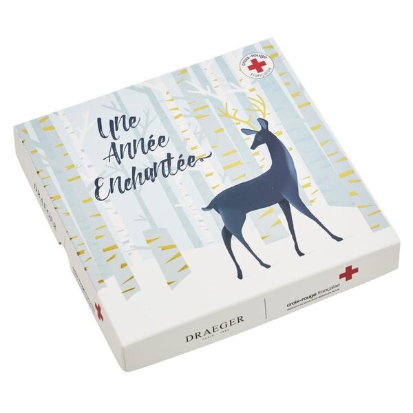 Lot de 6 cartes de voeux avec enveloppe  coffret croix-rouge une année enchantée - draeger paris