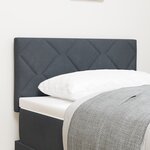 Tête de lit LED vidaXL Design Blocs Diamants Gris foncé 80 cm Velours