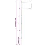 vidaXL Mât de drapeau sectionnel Argenté 6 23 m Aluminium