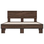 vidaXL Cadre de lit sans matelas chêne marron 135x190 cm