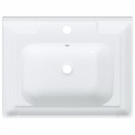 vidaXL Évier de salle de bain blanc 61x48x23cm rectangulaire céramique