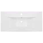 vidaXL Lavabo encastré 81 x 39 5 x 18 5 cm Céramique Blanc