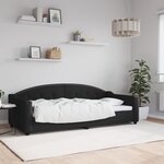 vidaXL Lit de repos noir 90x200 cm tissu