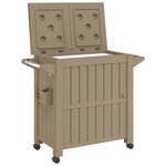 vidaXL Chariot de service 3 en 1 marron clair polypropylène