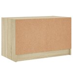 vidaXL Meuble TV avec portes en verre chêne sonoma 68x37x42 cm