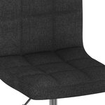 vidaXL Chaise pivotante à manger Noir Tissu