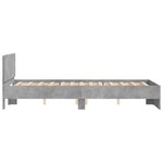 vidaXL Cadre de lit sans matelas gris béton 135x190 cm