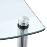vidaXL Étagère 5 niveaux Transparent 30x30x130 cm Verre trempé