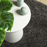 vidaXL Tapis ISTAN à poils longs aspect brillant anthracite Ø 200 cm
