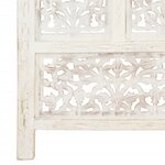 vidaXL Cloison de séparation 4 panneaux Blanc 160x165 cm Bois manguier