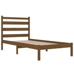 vidaXL Cadre de lit Marron miel Bois de pin massif 100x200 cm