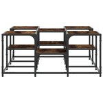 vidaXL Table basse chêne fumé 91x91x40 cm bois d'ingénierie