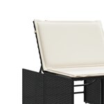 vidaXL Chaises longues lot de 2 avec table noir résine tressée