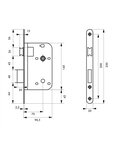 SP - Cylindre de serrure à double entrée Ecopro  40x50mm  laiton  3 clés