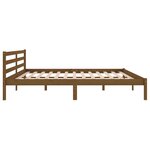 vidaXL Cadre de lit sans matelas bois pin massif 200x200cm marron miel