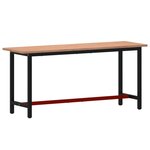 vidaXL Établi 180x55x81 5 cm bois massif de hêtre et métal
