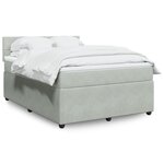 vidaXL Sommier à lattes de lit et matelas Gris clair 160x200cm Velours