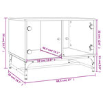 vidaXL Table basse avec portes en verre blanc 68 5x50x50 cm