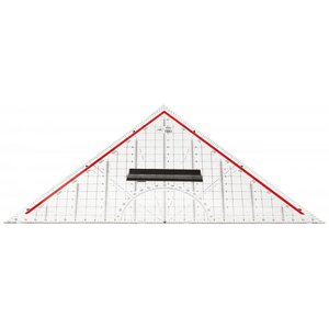 M+R Equerre géométrique  plexiglas  hypoténuse: 230 mm