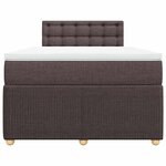 vidaXL Sommier à lattes de lit avec matelas Marron foncé 120x200 cm