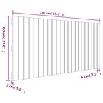 vidaXL Tête de lit murale Blanc 140x3x60 cm Bois massif de pin
