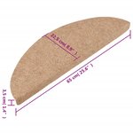 vidaXL Tapis d'escalier auto-adhésifs 10 Pièces beige 65x22 5x3 5 cm