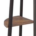 vidaXL Étagère d'angle 4 niveaux Marron foncé et noir 45 5x31 5x150 cm