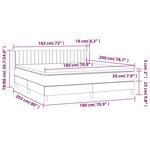 vidaXL Sommier à lattes de lit avec matelas Noir 180x200 cm Tissu