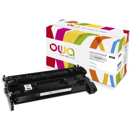 OWA Toner d'encre remanufacturé, compatible pour HP 26X CF226X - Noir
