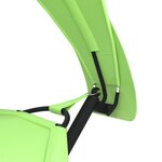 vidaXL Lit de repos d'extérieur avec auvent Vert Acier et tissu Oxford