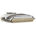 vidaXL Cadre de lit avec LED sans matelas chêne sonoma 120x190 cm