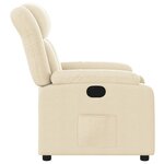 vidaXL Fauteuil inclinable électrique Crème Tissu