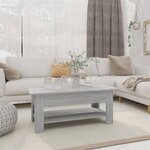 vidaXL Table basse sonoma gris 102x55x42 cm bois d'ingénierie