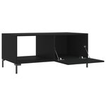 vidaXL Table basse noir 90x50x40 cm bois d'ingénierie