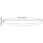 vidaXL Dessus de table rond Ø60x3 cm bois de pin massif