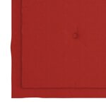 vidaXL Chaises Batavia lot de 2 et coussins rouges Bois de teck massif