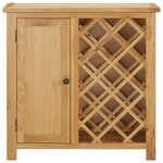 vidaXL Casier à bouteilles 11 bouteilles 80x32x80cm Bois de chêne