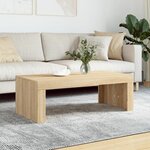 vidaXL Table basse chêne sonoma 102x50x36 cm bois d'ingénierie