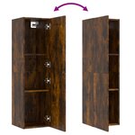 vidaXL Meuble TV mural Chêne fumé 30 5x30x110 cm