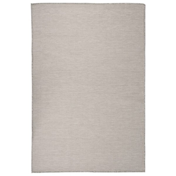 vidaXL Tapis à tissage plat d'extérieur 120x170 cm Taupe