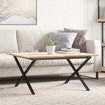 vidaXL Pieds de table basse cadre en X 70x60x43 cm fonte