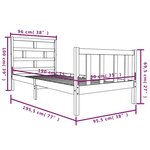 vidaXL Cadre de lit sans matelas bois de pin massif