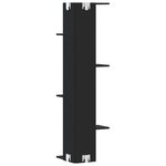 vidaXL Étagère d'angle murale noir 36 5x36 5x140 cm bois d'ingénierie