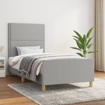 vidaXL Cadre de lit sans matelas gris clair 90x200 cm tissu