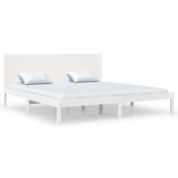 vidaXL Cadre de lit Blanc Bois de pin massif 200x200 cm
