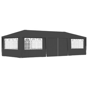 vidaXL Tente de réception et parois latérales 4x9 m Anthracite 90 g/m²