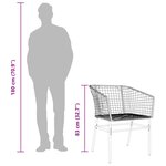 vidaXL Chaises de jardin lot de 2 Noir Résine tressée