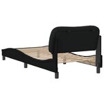 vidaXL Cadre de lit sans matelas noir 90x190 cm tissu