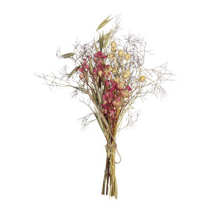 Bouquet de fleurs séchées - rose oeillet